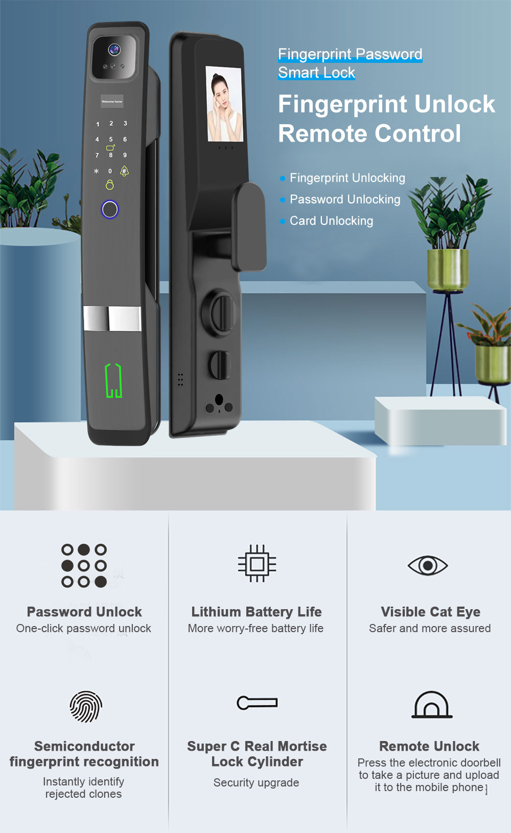 Tuya Wifi Fingerprint 3D Face  - đánh giá và giá Video Doorbell