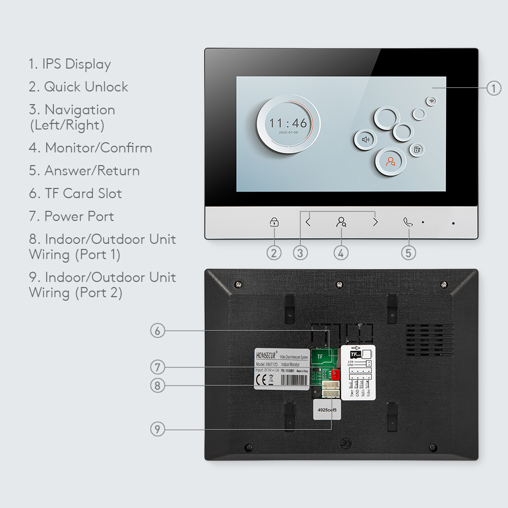 Tuya Smart WIFI Indoor Monitor - đánh giá và giá Video Doorbell