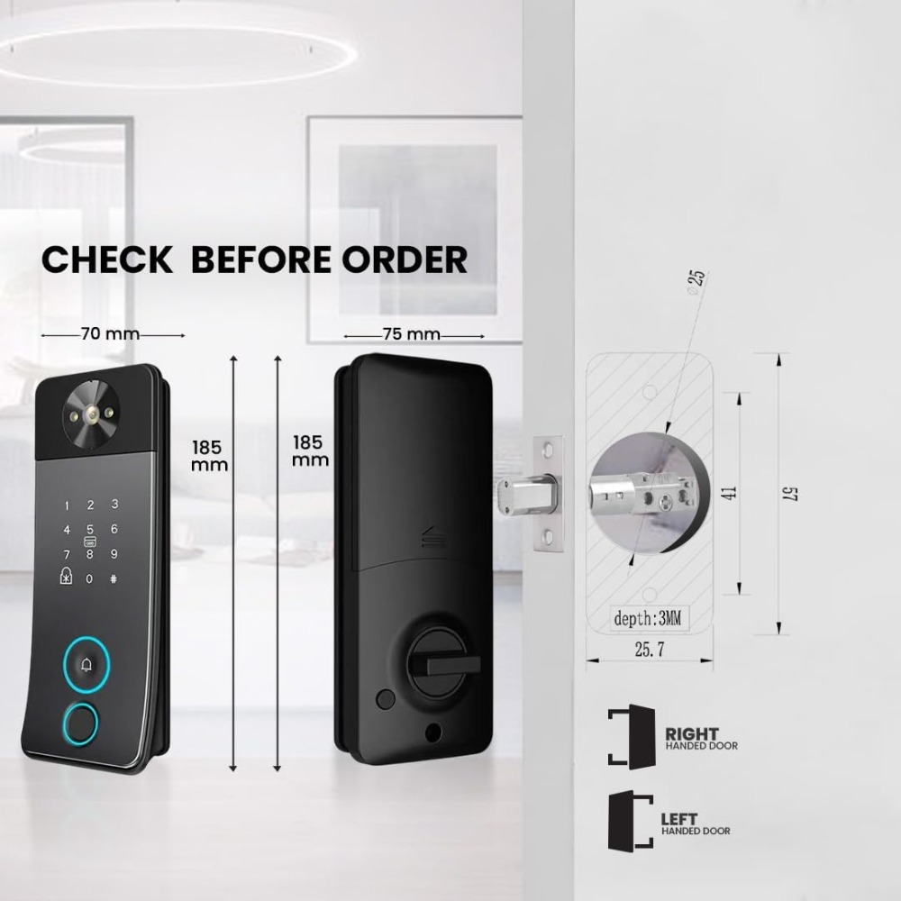 Smart Door Lock with Camera, D - đánh giá và giá Video Doorbell