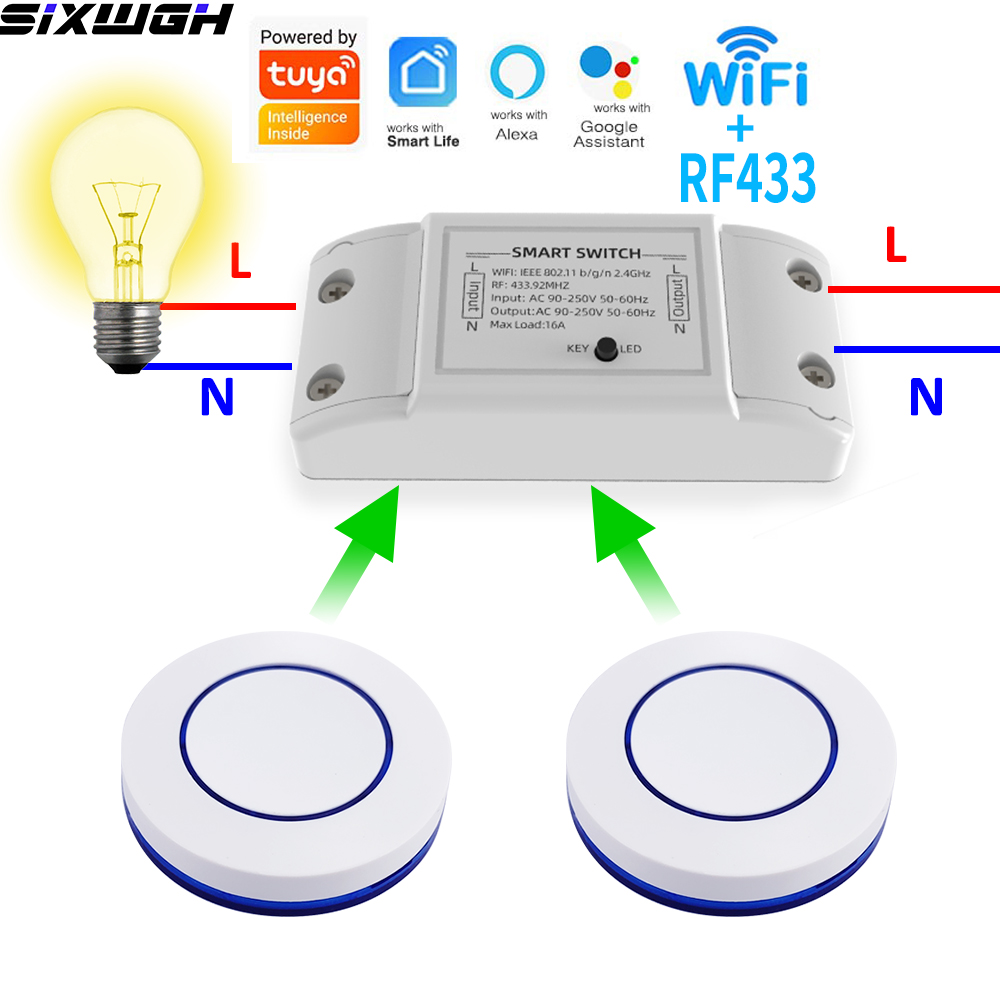 16A WiFi Tuya Smart Switch Wir - đánh giá và giá Smart Home Remote Control