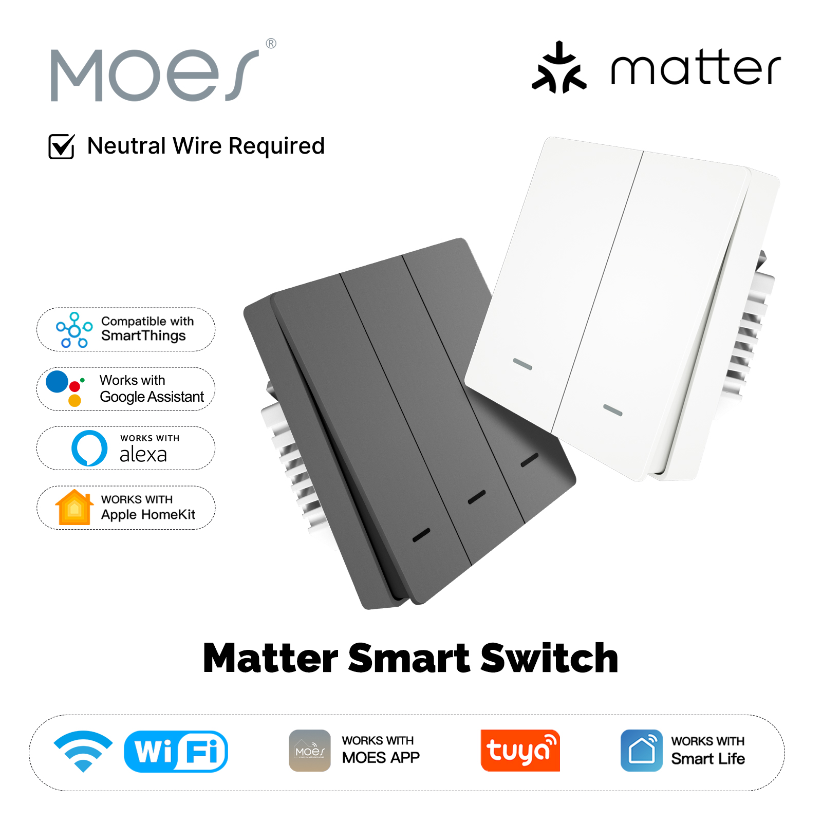 MOES Matter Tuya WiFi Smart Li - đánh giá và giá Smart Home Remote Control