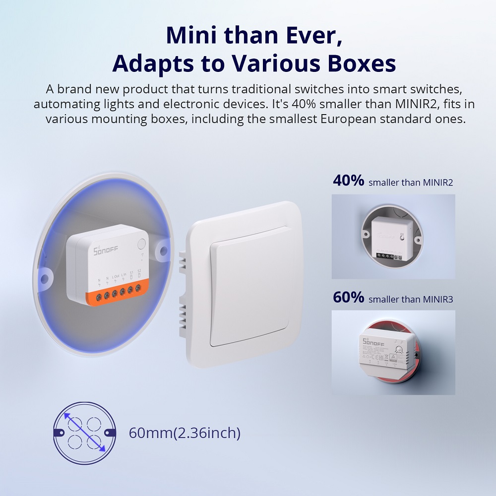 Sonoff Mini R4 Extreme Wifi Sm - đánh giá và giá Smart Home Remote Control